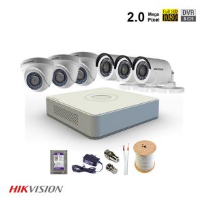 Tron bo 6 Camera HIKVISION 2.0 Mp Lite
